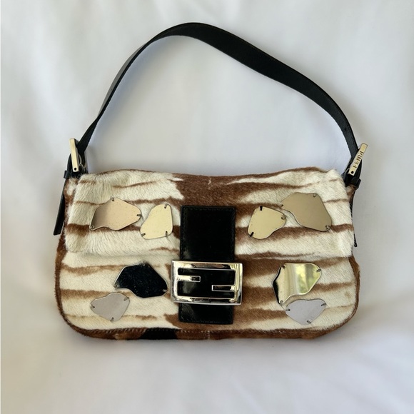 Fendi Handbags - ✨SOLD✨ RARE Fendi Animal Print Mirrored Baguette